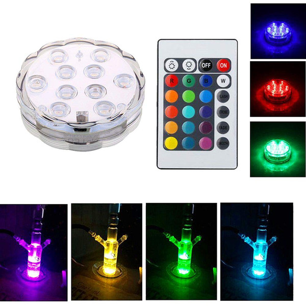 Safety Waterproof 16 Colors LED Light Shisha Hookah Chicha Bar Decoration Festive Party Decoration With remote control