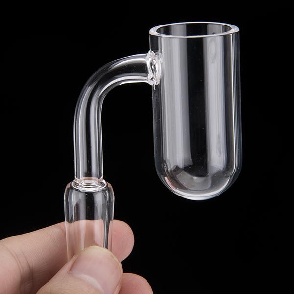 Flat Top Quartz Banger Nail With Deep Round Bottom 10mm 14mm 18mm Domeless Nail Banger For Glass Oil Rigs 723