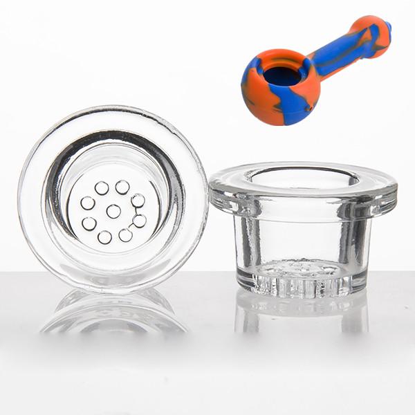 High borosilicate Glass Bowl Smoking Accessories for Silicone Smoking water Pipe Hand Pipe Hookah Bongs 663