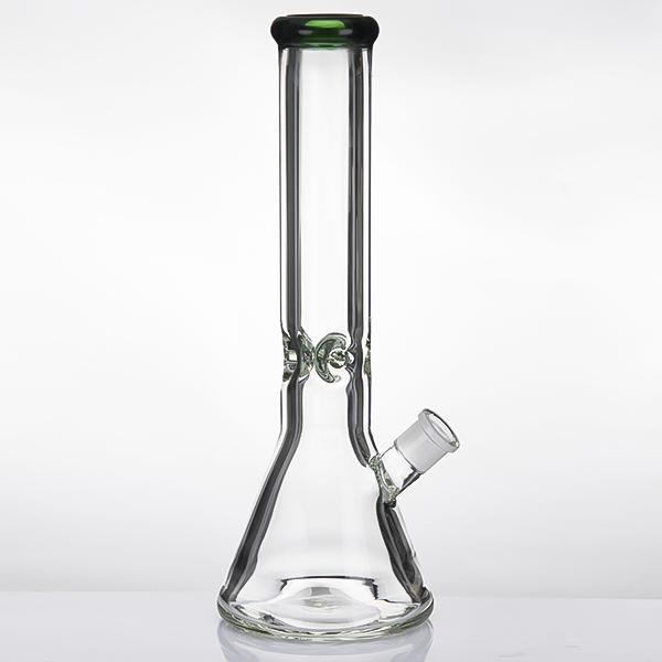 13.2'' Beaker Glass Bong Simple Glass Bongs with Ice Catcher Thick Beaker Base Glass Water Pipes for Smoking 938