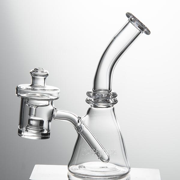 Dab Ninja -Dab Rig Beaker with thick bottom reactor core with glass carb cap Quartz Beaker Dab Oil Rigs 641