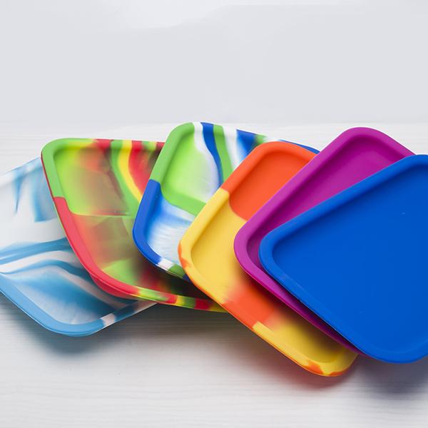 Silicon tray 200mm*150mm*20mm mixed color Silicone Jar Container Dish Wax Dab food grade silicone dish tray 492