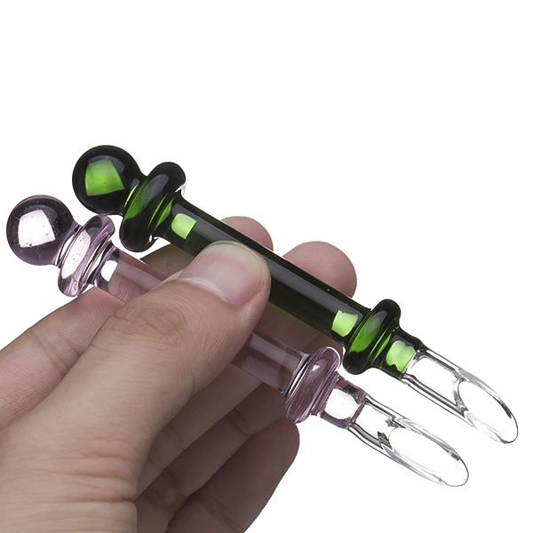 Glass Dabbers For Wax Collecting Wax Dab Vaporizer Tools Oil Dabs Tool with Colorful Glass Dabbers Tools for Smoking Water Pipes 745