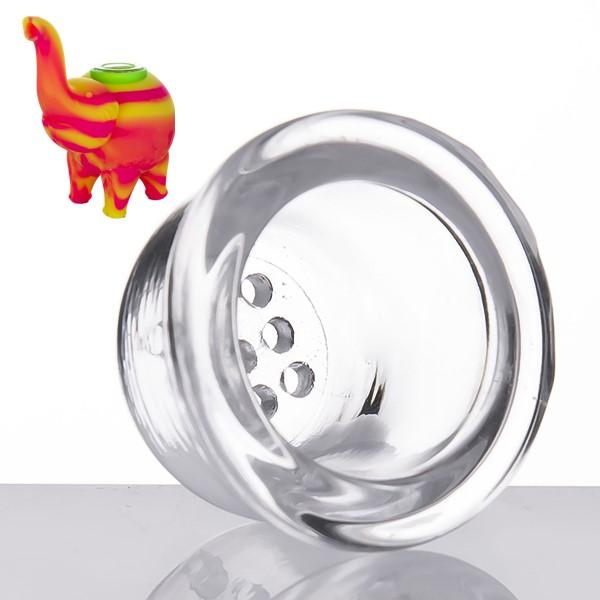 Newest High borosilicate Glass Bowl smoking accessories for Elephant Silicone Smoking Pipe hand pipe Hookah Bongs 692