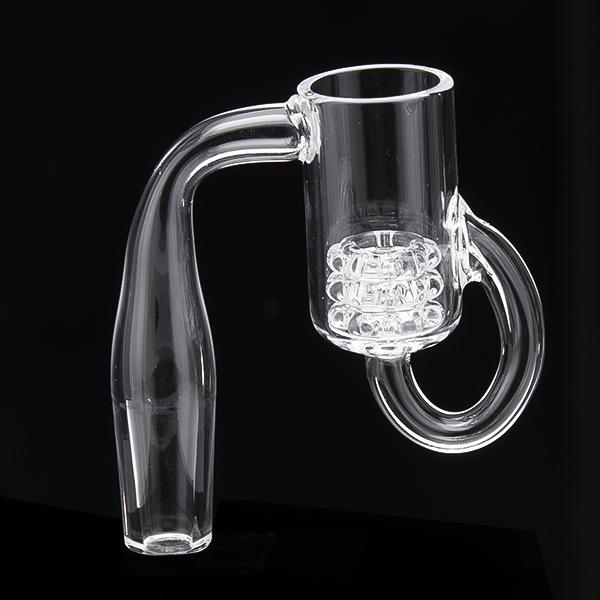 Diamond Knot Loop Quartz Banger 10mm 14mm 18mm Male Female 45 90 Quartz Loop Banger Nails For Glass Bongs Dab Rigs667