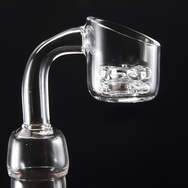 Diamond Knot Quartz Domeless Banger Nail 18/14/10mm Male Joint 21.5mm Dia 90 Degree Glass Bong Glass Water Pipes Dab Oil569