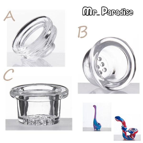 Replaceable Glass bowl for silicon smoking Pipes accessories 3 style choice high borosilicate glass material glass water pipe rigs