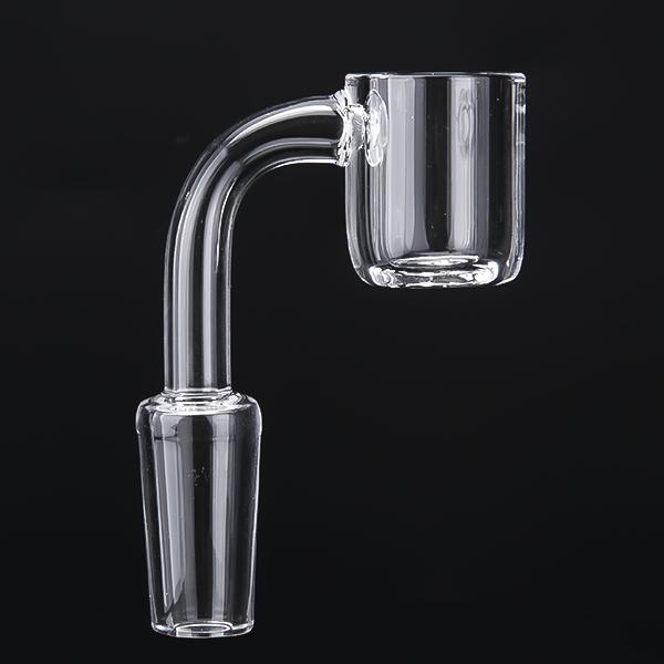 4mm Flat Top Quartz Banger Nail Domeless Nail 90 Degree Clear Joint 10 14 18mm Male Female for Glass Water Bongs 644