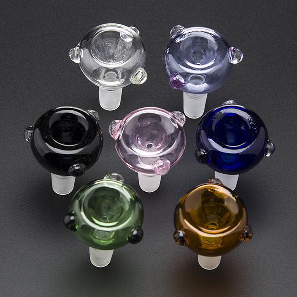 Colorful Glass Bowl 14mm 18mm Female Male Joint Thick Pyrex Glass Bong Bubble Dome Piece Color Water Pipe Oil Rig Bubbler Smoke 491