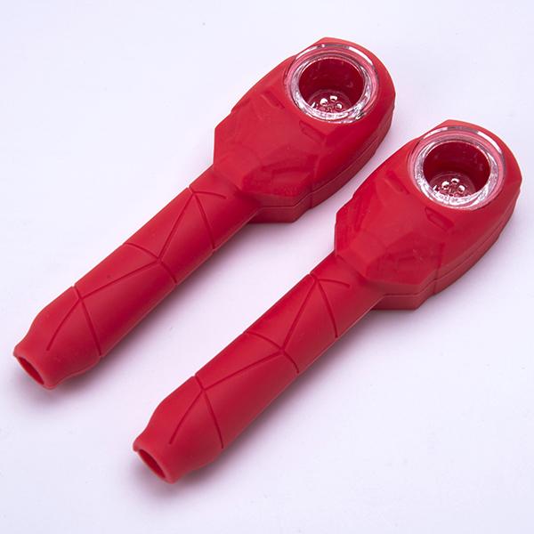 Iron Man Silicone Hand Pipe with Glass Dish Smoking Pipe Hand Pipe Hookah Bongs Silicon Oil dab rigs food grade silicone 557-2