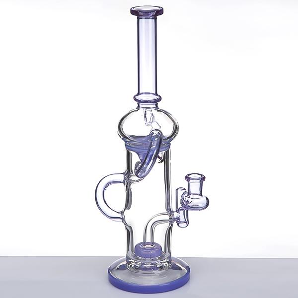 Newest recycler oil rigs bubbler jet Glass Bong 14mm Female Joint Glass Water Pipe Portable Glass Hookahs 944