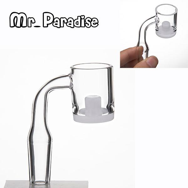 Reactor core banger nail with opaque 5mm thick bottom polished joint flat top for glass bong dab rigs