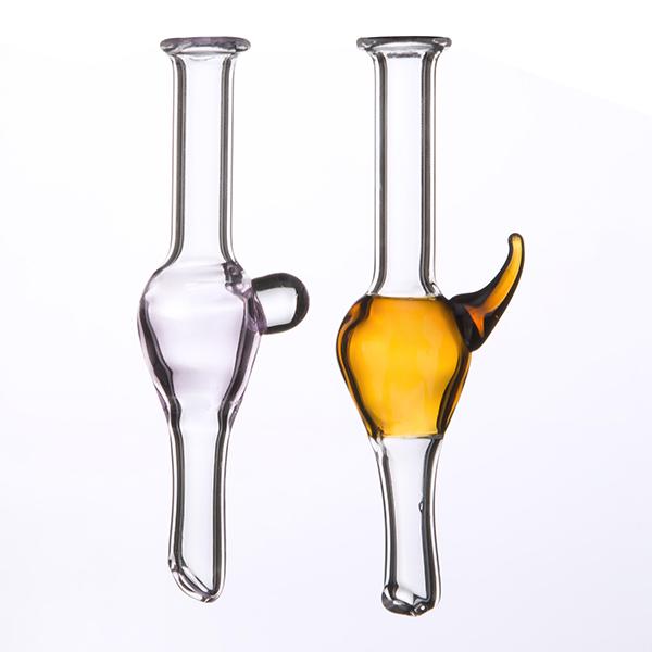 New Style Colored Glass Bubble Carb Cap 80mm long 20mm dia for quartz bangers thermal bangers glass water pipes oil rig 771