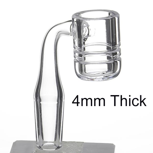 Flat Top Quartz Banger Nail With 2 Belts 4mm Thickness 10mm 14mm 18mm Domeless Nail Gavel Banger For Glass Oil Rigs 684