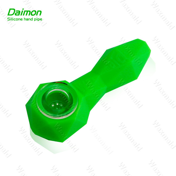 Bong Silicone Hand Spoon Mini Water Pipe Multi Colors Silicone Oil Rigs Factory Direct Price Gift box display DHL Free Shipping