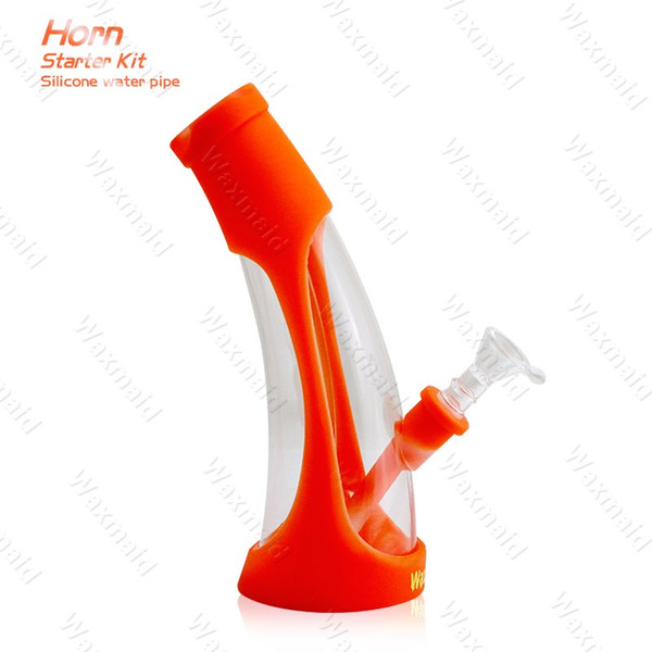 Glass Bong Silicone Bong 9 inches Dab Rig For Dry Herb With Bowl Factory Outlet DHL Free Shipping