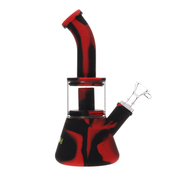 Glass Bong Dab Rig Smoking Water Pipe With 14mm Male joint Oil Rig 6 Colors for choose Wholesale Price DHL Free Shipping