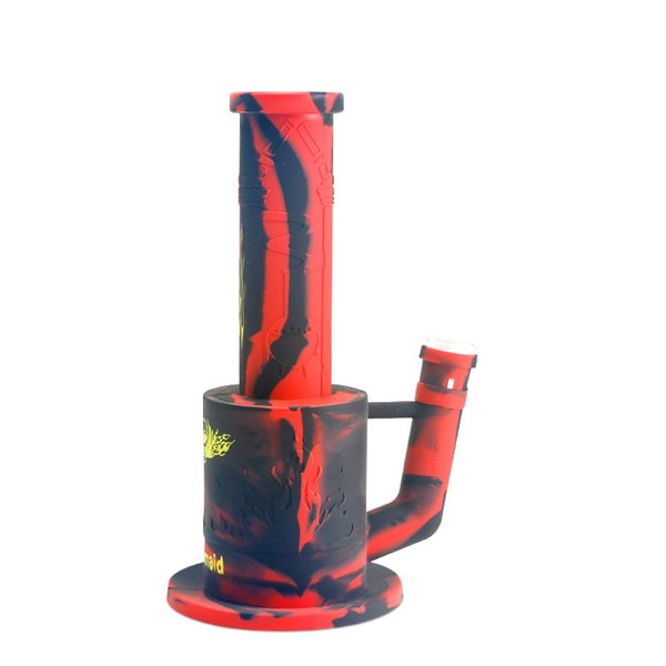 Bong Platinum Cured Silicone Bong Waxmaid New Dab rig For Dry Herb With Adapter & Bowl Factory Outlet DHL Free Shipping