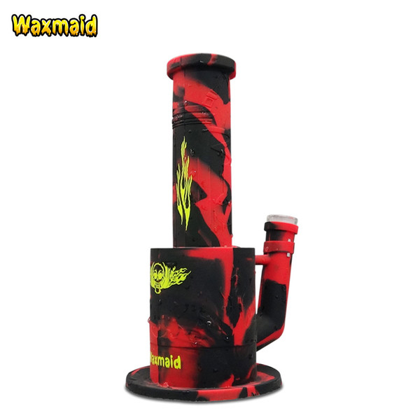 Bong Silicone Water Pipe New Original Waxmaid 9.8 inches Dab Rig For Wax With 14mm Female Adapter Factory Outlet DHL Free Shipping