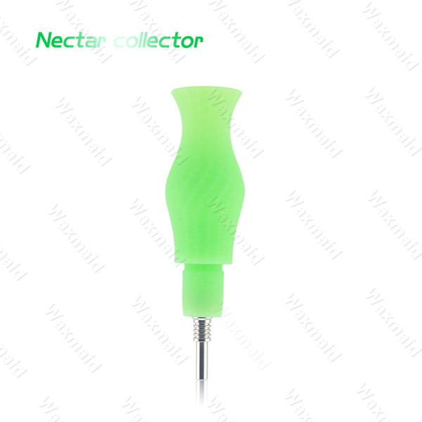 Silicone Pipe with Stainless Steel Tip Dab Straw Oil Rigs Silicone Smoking Pipe glass pipe smoking accessories