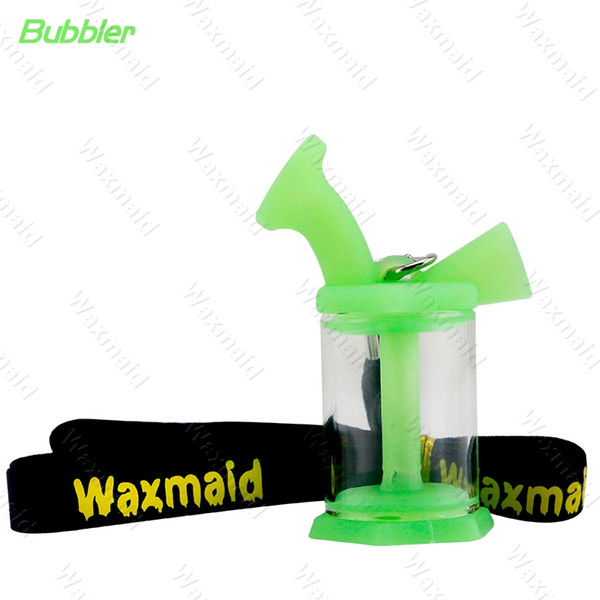 Bong Silicone Bongs Waxmaid New Arrival Silicone Bubbler Smoking water pipe 6 Colors Inner Perc Heady Water Bong Free Shipping