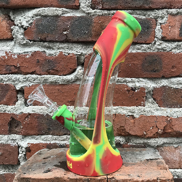 Bong Smoke Dab Rig Waxmaid New Beaker Bongs 6 colors For Choose With Bowl Factory Outlet DHL Free Shipping