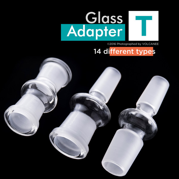 New Glass Adapter Fit Oil Rigs Glass Bong Adapter 14mm Male to 18mm Female Bong Adapters Glass Adapters Smoke Accessory Free Shipping