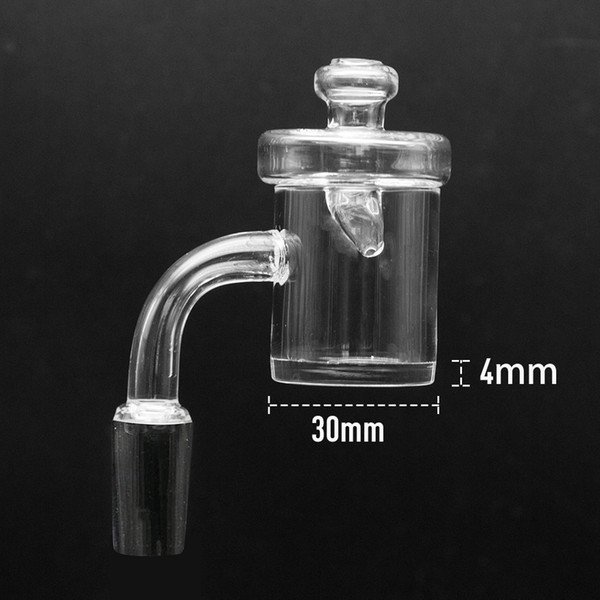 Newest 30mm XXL Flat Top Quartz Banger Quarts Nail 4mm Thick Bottom with Carb Caps Domeless Honey Bucket 10mm 14mm 18mm Joint