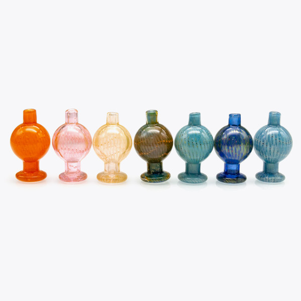 2019 US Color Glass Bubble Carb Cap With 28mm OD Portable Glass Color Reversal Carb Caps Suit For Quartz Banger Nails