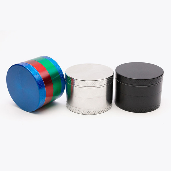 Cheapest Smoking grinders Herb grinder flower grinders Metal grinder CNC grinder diameter 55mm 4parts mix colors for smoking pipe dry herb