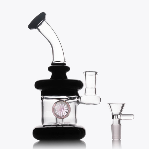 Tortoise Design 7.5 Inch Mini Glass Bong flower Perc Dab Rig Heady Glass Water Pipes Small Beaker Bong Oil Rigs