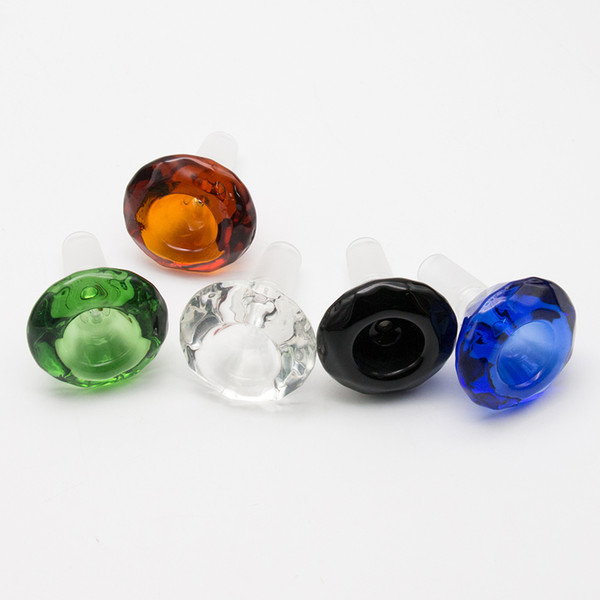 Wholesale high quality 14mm 18mm glass bowl colorful glass bong bowls with male for water pies bongs