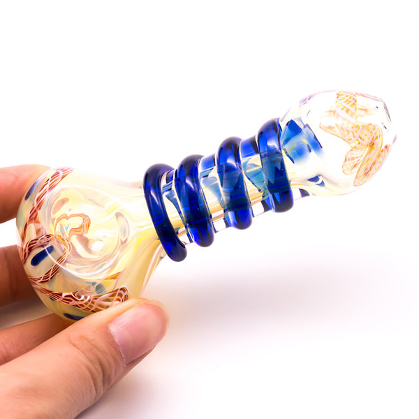 New Arrival Glass Hand pipe color changing wholesale hookah glass pipes for smoking herb hand pipes spoon pipe free shipping