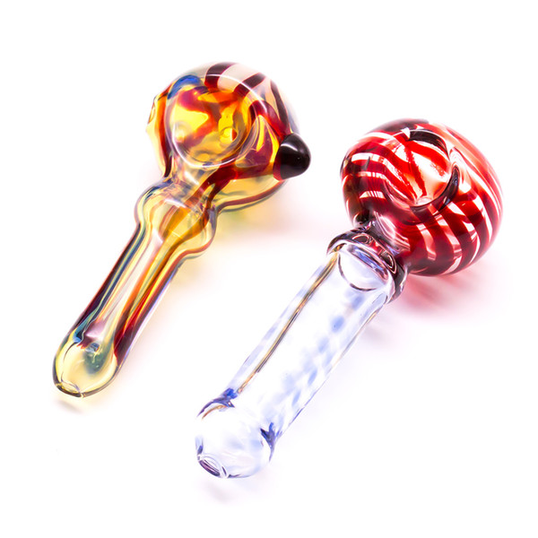 Wholesale Colorful VOLCANEE 42g Glass Pipes Smoking Pipes Glass Water Pipes Glass Bubblers For dry herb Mix Colors