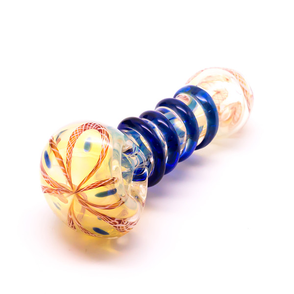 OEM Colorful Glass Hand Pipe Wholesale Hookah Glass Pipes for Smoking Herb Hand Pipes Spoon Pipe Free Shipping