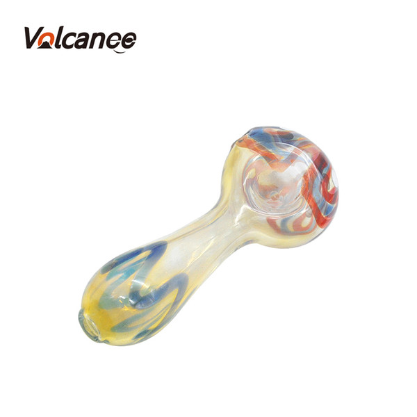 Glass Smoking Pipes Beatuful Mini water Pipes Long Glass Hand Pipe Best Spoon Pipe Mix Color Order