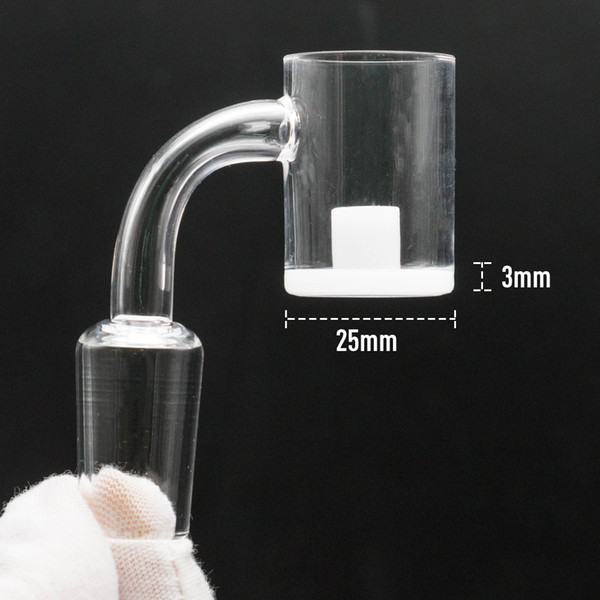 2018 New Opaque Bottom Quartz Gavel Banger With Core Reactors 10mm 14mm 18mm Male Female Quartz Gavel Nails For Glass Bongs Water Pipes