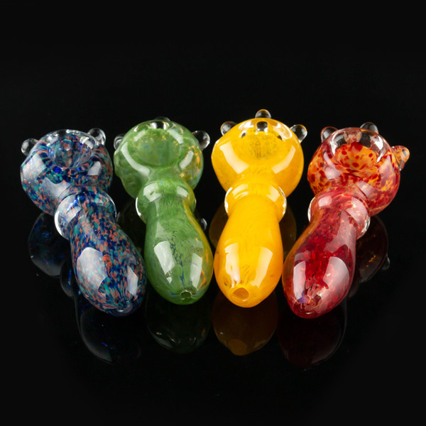 Glass Spoon Pipes glass pipe about 4inch for smoking hand made pipes Colors May vary from Radiant Glass Factory