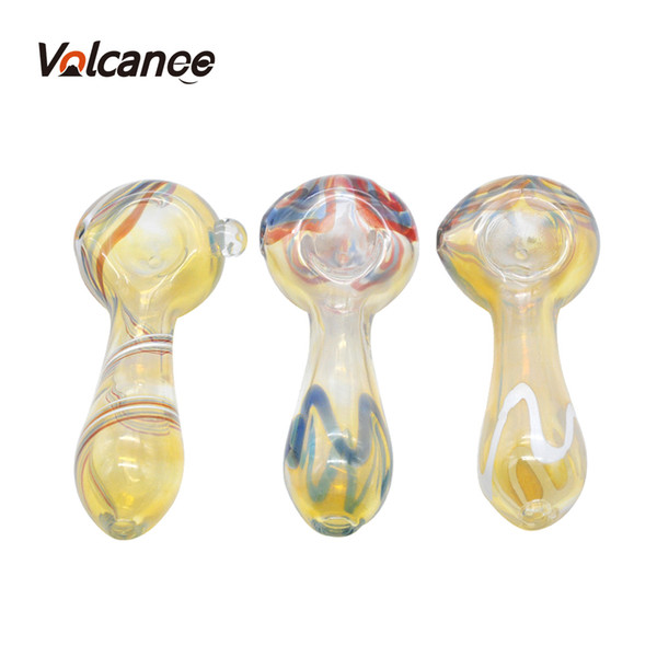 Mini Handle Glass Pipe Smoking Pipe Spoon Bubbler Water Pipes Oil Rig Glass Bong Water Pipes for Smoking