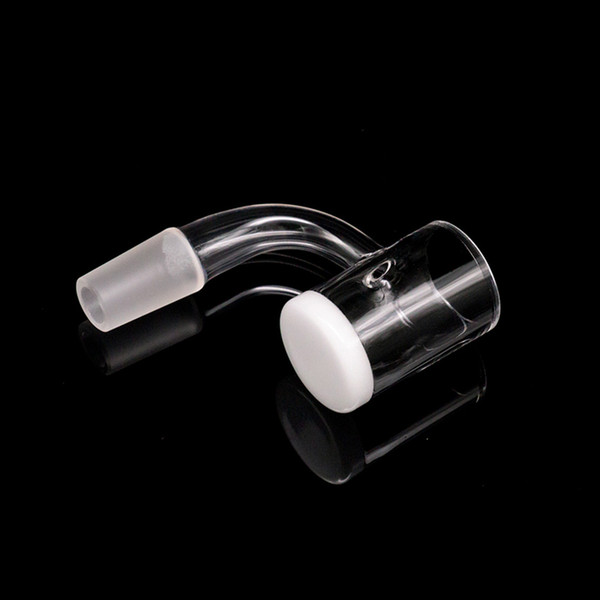 Newest Beveled edge 4mm Thick Opaque Bottom Gavel Quartz Banger 10mm 14mm 18mm 90 Flat Top Quartz Bangers Nails For Bongs Dab Rigs