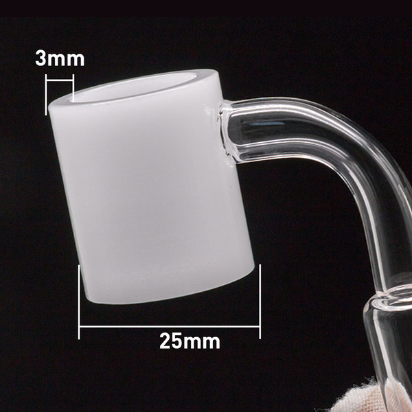 Newest Opaque Bucket Quartz Banger OD 25mm 3mm wall 10mm 14mm Male Female Flat Top Quartz Gavel Banger Nails For Bongs Dab Rigs