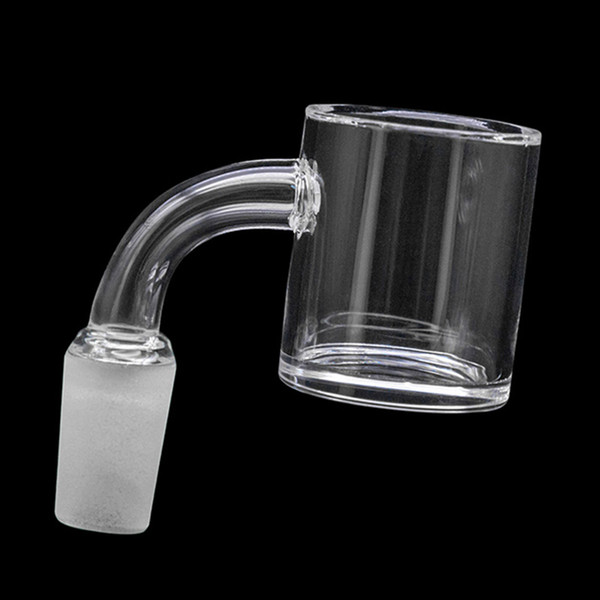 30mm XXL Short Neck Beveled edge Quartz Banger with 4mm Thick Bottom 2mm Thick Domeless Honey Bucket 10mm 14mm Banger Nail For bong