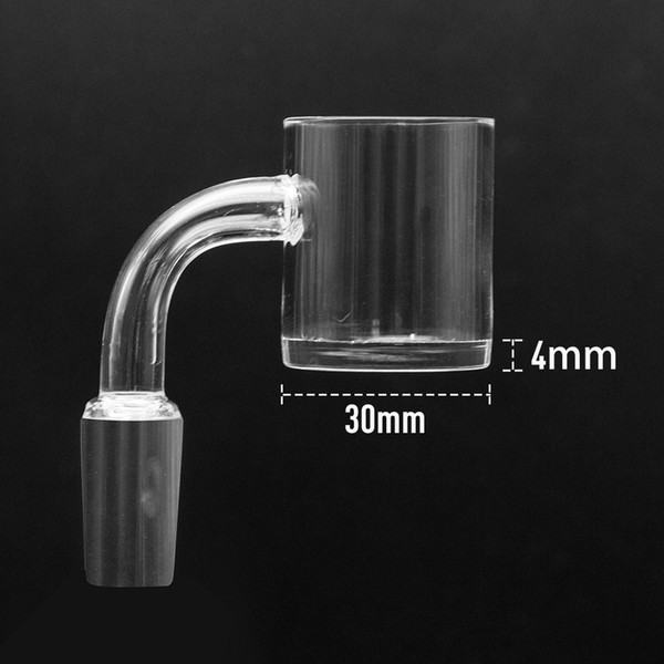 30mm XXL Flat Top Quartz Banger Nail with 4mm Thick Bottom 2mm Thick Domeless Honey Bucket 10mm 14mm 18mm for Bongs