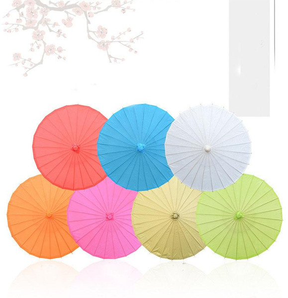 Diamter 20cm/ 7.8 Inches Chinese Craft Bamboo Oiled Paper Umbrella Wedding Supplies DIY Painting Paper Parasol