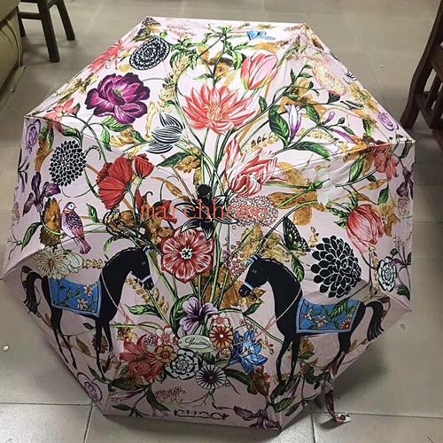 Gift Box High-grade Full-automatic Umbrella Sun-proof and UV-proof Sun Umbrella Women Fashion Flower Style Umbrella Free Shippin