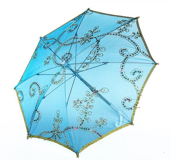 wholesale Children dance Umbrella craft umbrella embroidery lace performance umbrella diameter 26cm 52cm 82cm mix colors A236 free shipping