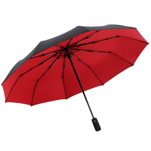 Small Fresh Golden Feather Folding Thickened Black Rubber Umbrella Umbrella Rain Women for Men Sun Rain Gear Parasol