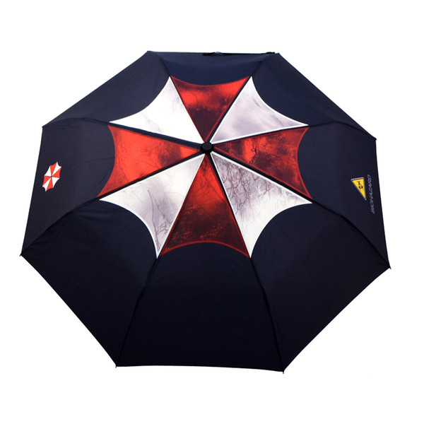 Biohazard men/male sunny and rainy fresh combined classic folding umbrella and 4 new styles flower shape umbrella hot sale