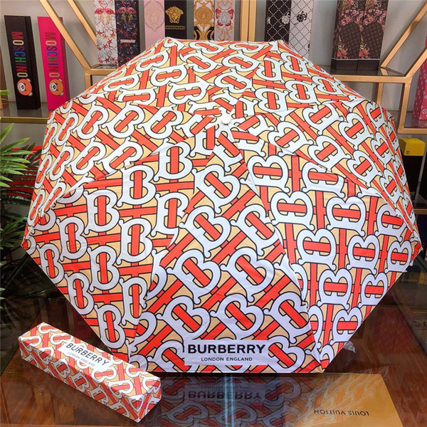 BBL Letter Print Parasol Fashion Design Braided Alphabet Pattern Umbrella Gift Box Creative Umbrella With Popular Logo