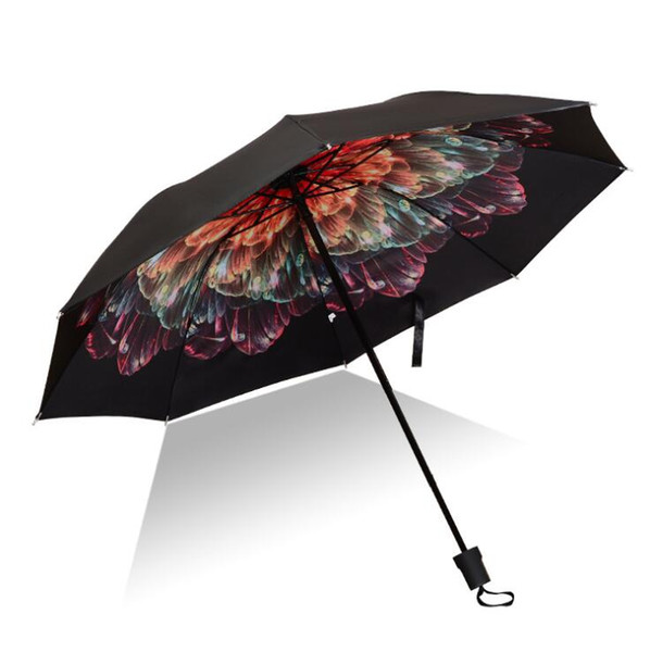 Men Women Sunny And Rainy Umbrella Protection Windproof Folding Compact Outdoor Travel Umbrellas Best Price Free Shipping